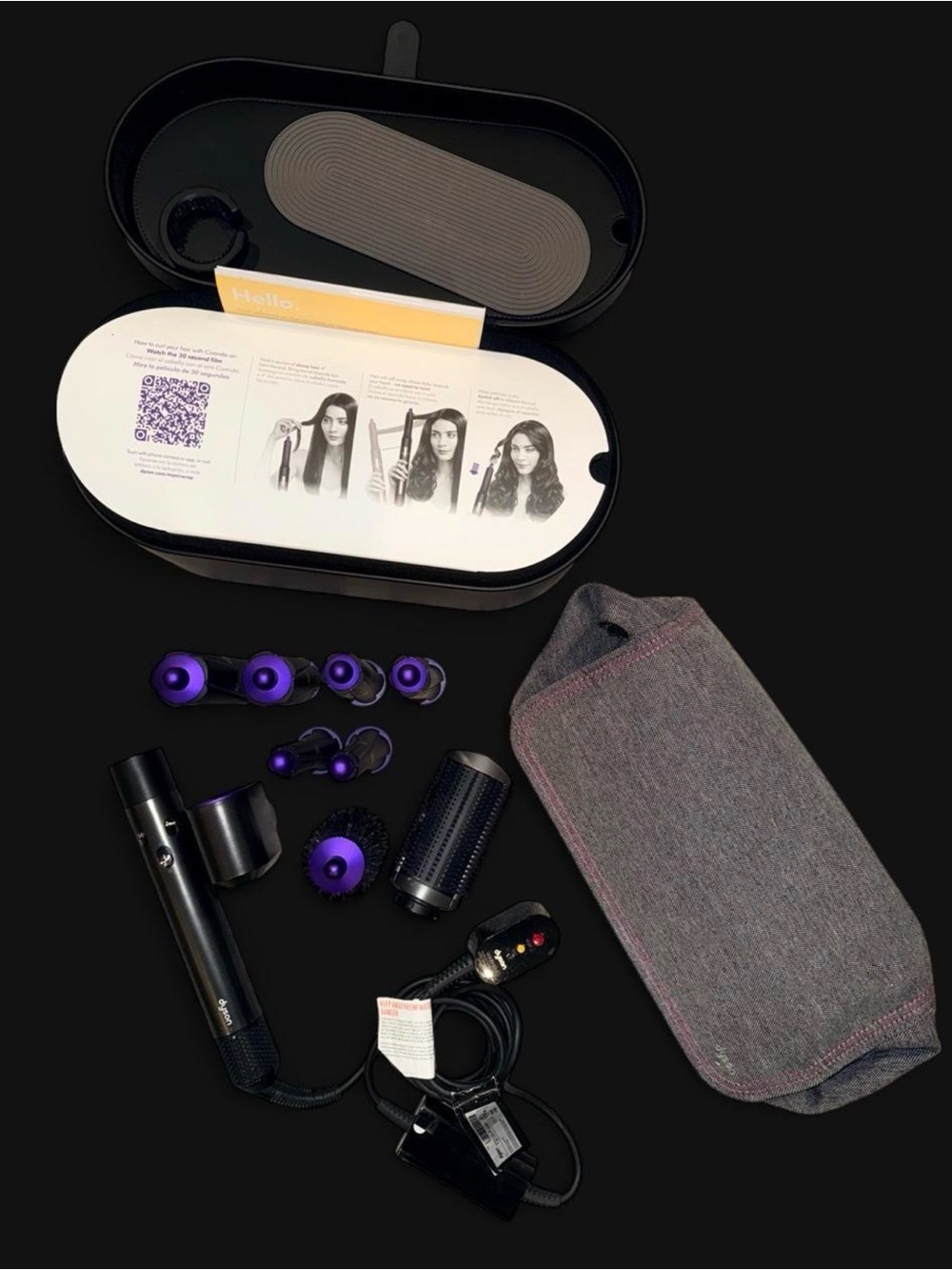 Dyson Airwrap Complete Multi-Styler Set (1st Gen) - Black/Purple (Complete Set)